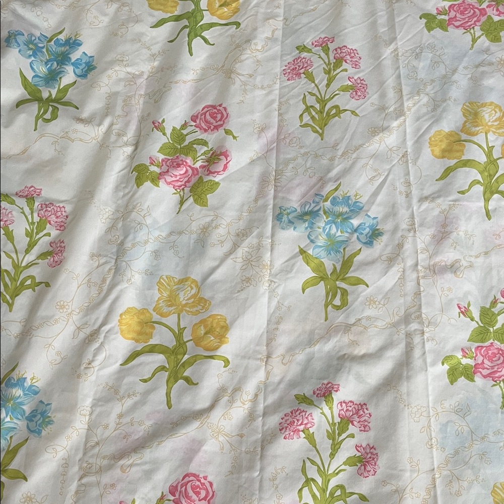 Vintage Floral Contry Cottage Wamsutta Supercale Plus sheet set twin - Picture 16 of 16